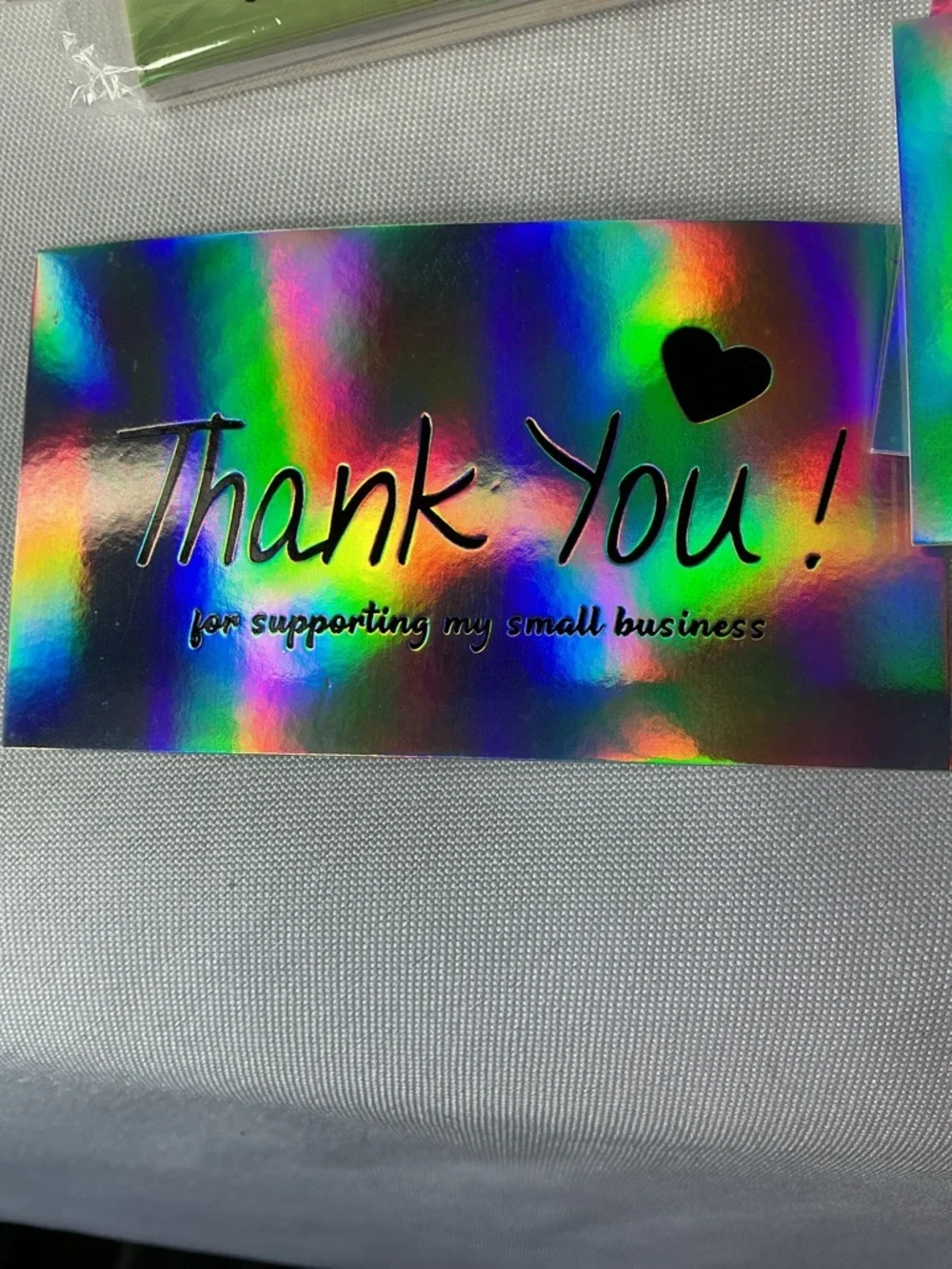 ★ 25 Holographic Thank You Cards Small Business Boutique Supplies